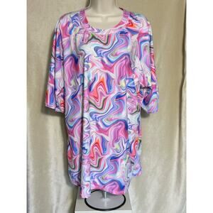 All Toke NWT Sun Shirt UPF 50+ Sun Protection Size 3X Colorful Stretch Wicking